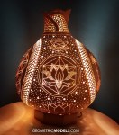Flower of life and merkaba gourd night view 03