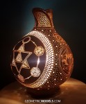 Flower of life and merkaba gourd night view 04