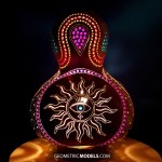 Flower of life and sun gourd lamp night view 01