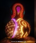 Flower of life and sun gourd lamp night view 03