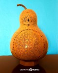 Flower of life gourd lamp – day time – front