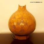 Merkaba and platonic solids gourd lamp – day time